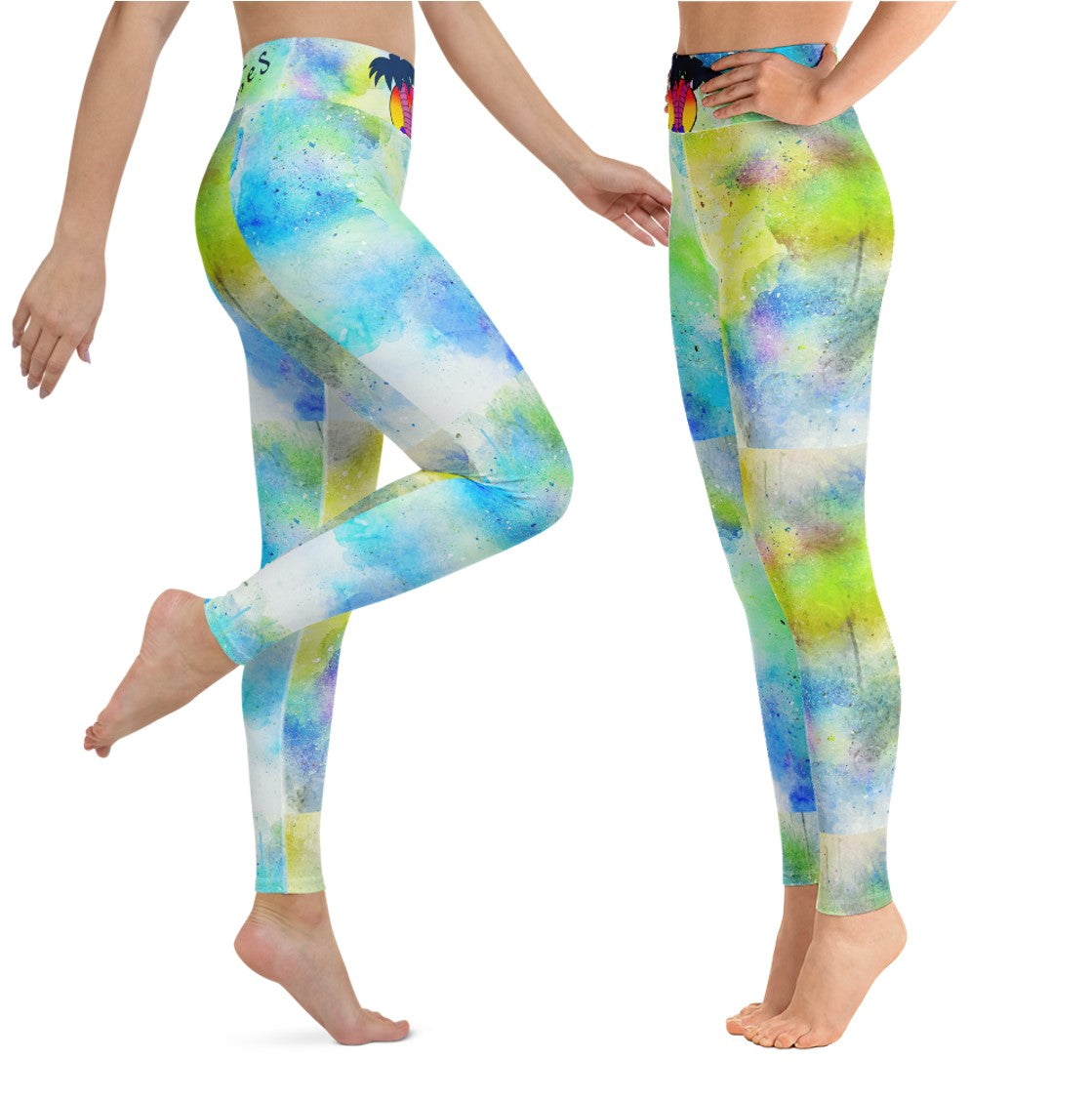 Tie Dye Yoga Leggings #balivibes. Sea Blue Leggings for Gym Girls. WickedYo.